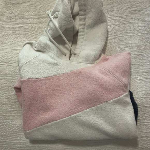 Faherty white and blue and pink color block hoodie - Picture 5 of 5